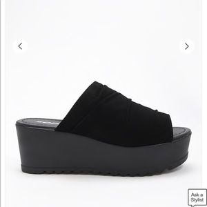 Never been worn platform slides